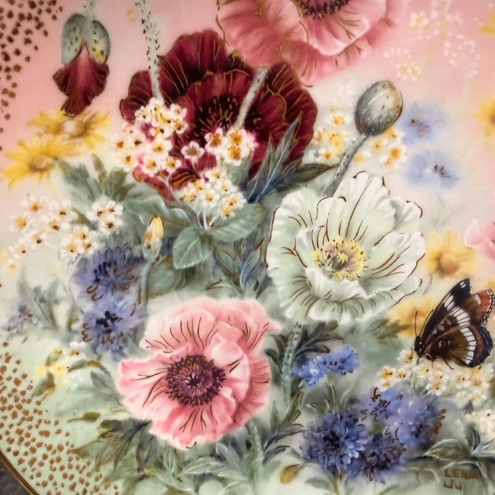 W.L. George “Poppy Pastorale” by Lena Liu Collector Plate